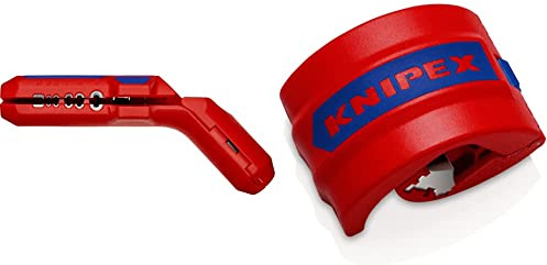 KNIPEX ErgoStrip Universal-Abmantelungswerkzeug (135 mm) 16 95 01 SB & BiX Schneider für Kunststoffrohre und Dichthülsen Ø20-Ø50 mm, 90 22 10 BK