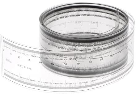 sourcing map Folien Flexibel Lineal 150cm 0.1mm Skala mit R Winkel & Breite Linien PET Kunststoff Faltung Gerade Lineal Kalibrierung Weiche Messwerkzeug für Fabrik Transparent