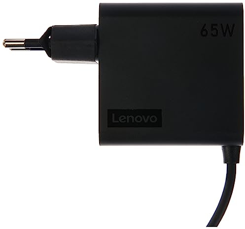 Lenovo Adaptador de Pared USB-C de 65 W (Carga Rápida de Dispositivos USB-C hasta 65W, Amplia Compatibilidad) Cable 1,7 m – Color Negro