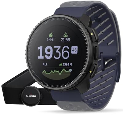 SUUNTO Vertical Orologio Sportivo Intelligente da Uomo con Fascia Di Frequenza Cardiaca, 95+ sport, GPS Activity Tracker, Smartwatch per la Salute 24/7, Altimetro, Barometro, Nero Oceano