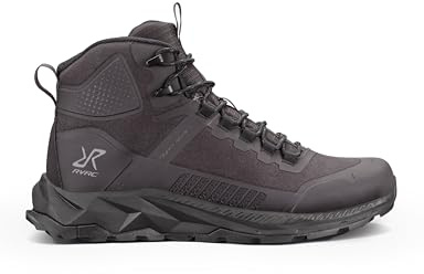 RevolutionRace Dam Phantom Trail Mid Waterproof Hiking Boots, Vattentäta Vandringsskor för Alla Utomhusaktiviteter, Blackout, 38
