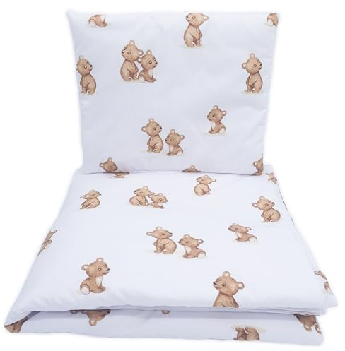Baby Comfort sängkläder set påslakan (120 x 150 cm) + örngott (40 x 60 cm), små björnar