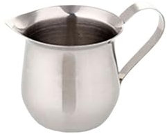 WENYOG Pot à Lait Tasse en Acier Inoxydable, mousseur à Lait, Tasse à café, Cappuccino, crème, Mousse de Lait, pichet à Mousse de Lait, Thermo Latte Art, 1 pièce(90ML)