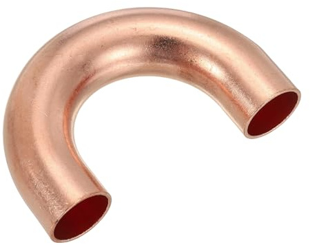 PATIKIL 3/4 OD 49x78mm Gomito Rame Raccordo Tubo, 180 Gradi Raccordi per Tubi in Rame per Saldatura a Sudore per Impianti di Riscaldamento, Ventilazione e Condizionamento Aria