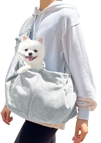 DEANKEJI Sac de Transport pour Chien, Sac a Dos Chien, Max 6 kg, Gris Porte Chiens, Transport pour Chiens, Convient pour la Marche, Les Activités de Plein Air et la Randonnée