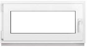 Framex Finestra in plastica bianca, larghezza x altezza: 120 x 60 cm (1200 x 600 mm), 3 scomparti (32 mm), girevole DIN a sinistra, di alta qualità, tutte le misure