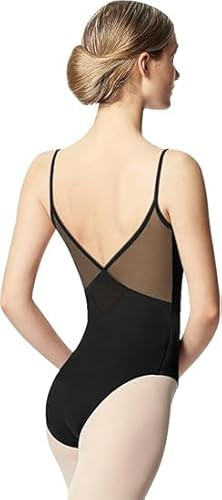 Mulnall Frauen Tanz Camisole Leotard, V Back Mesh, volles Vorderfutter Tanz Outfit(23936-06-L)