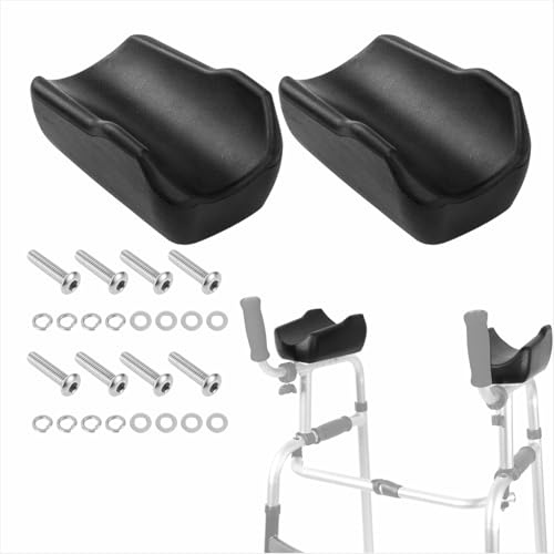 Walker Armlehnen-Pad, Rollator-Armstützpolster für Gehhilfen, Universal-Ersatz-Armlehnenpolster für Standard-, Rollator- und aufrechte Gehhilfen (2 Stück)