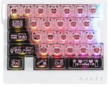 MechLands AJAZZ AK029 One Handed Gaming Keyboard, 8Khz Polling, 29 Keys Rapid Fast Wired Keyboard, SOCD & DKS, Magnetic Switch, Adjustable Actuation, RGB Backlits, Aluminum Plate (Black Pink)