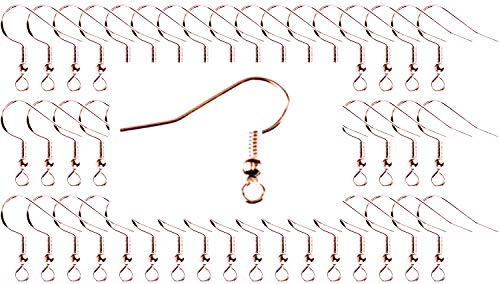 Miniblings 300x Ohrhaken Rohlinge Kupfer Ohrringe DIY selber machen 19x22mm | Zubehör zum Selbermachen, sauber verarbeitet, mit Fischhaken und Haken