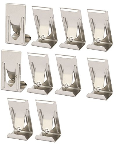 sourcing map 10 Stück Bild Foto Rahmen Metall Feder drehen Clip Aufhänger | Silber, 26mmx14mm, DE DE