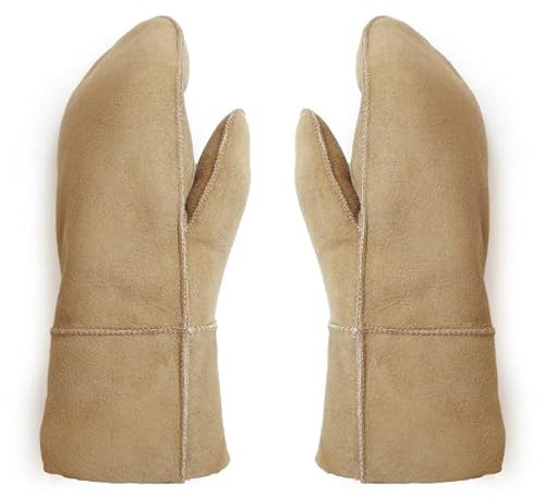 Sonia Originelli Fausthandschuhe aus Echtleder und Lammfell Schaffell warm und kuschelig
