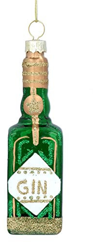 Gisela Graham 9 cm glas gin flaska julgransprydnad