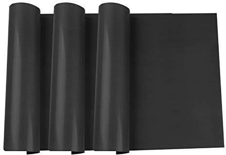 3 Pack Teflon Mats, Non Stick PTFE Teflon Sheet Grill Mats Baking Cooking Sheets Barbecue Sheets Oven Liners Heat Press Transfer Sheet Heat Resistant Craft Mat for Multiple Uses