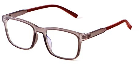 ADEWU Kinderbrille Ohne Stärke Blaulichtfilter Rechteckig Brillenfassung Anti Blaulicht Brillen TR90 Brillengestell für Mädchen und Jungen
