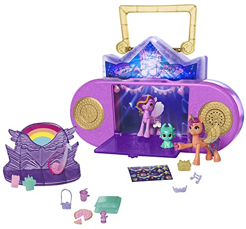 My Little Pony – Entdecke Dein Ponyfunkeln Zaubermelodie Radio, Spielset mit Lichtern, Geräuschen, 3 Figuren, Kids ab 5