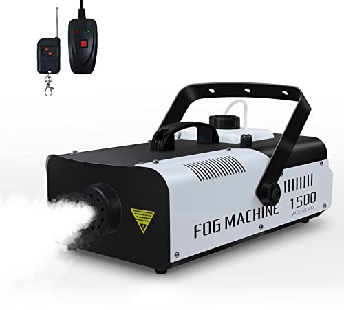 Telbum Fog Machine 1500 Watt and 16000 CFM Fog with with 2 Sets of Controllers, Professional Smoke Machine for DJ Stage Halloween Party Wedding Christmas