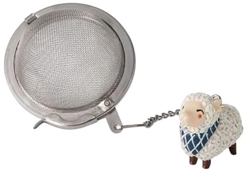 Teemando® - Uovo da tè Charles, in acciaio inox, con ciondolo a forma di pecora, Ø ca. 5 cm