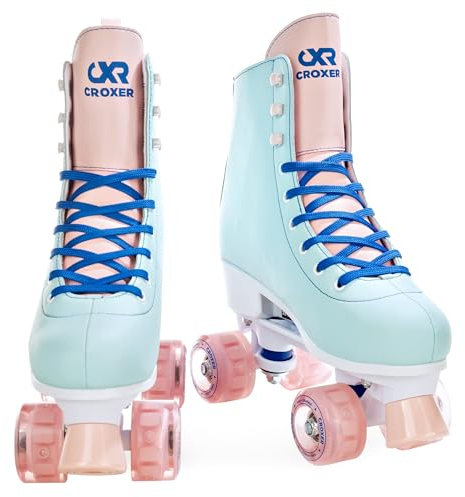 CROXER Rollschuhe Roller Skates für Kinder Erwachsene Mädchen Damen verstellbar (Amara, 35-38 (22,5-24cm))