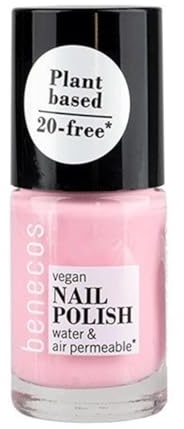 Benecos 20-Free Vegan Nail Polish cotton candy - pflanzenbasierter Nagellack - schnelltrocknend & langanhaltend - wasserdurchlässig - angereichert mit Biotin - 5ml