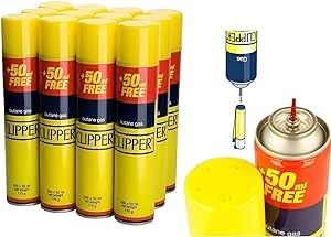 UR CHOICE Genuine Clipper Gas Lighter Refill Pack of 6, 300ml Universal Camping Gas for Lighters, Clippers, BBQ & Cooking, Safe & Reliable Fuel Solution
