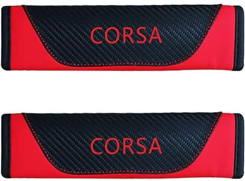 OBABO 2 Stück Auto Gurtpolster für Opel Corsa, Sicherheitsgurt Sicherheitsgurtpolster Erwachsene Kinder Tuning Schulterpolster Verschleißteile,E
