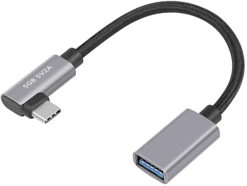 SinLoon USB C auf USB 3.0 Adapter, Typ C Stecker auf USB Buchse OTG Adapterkabel USB C auf USB A Adapter Ladegerät (USB C Elbow)