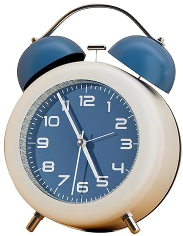 HERCHR Analoger Wecker, Doppelglockenwecker, Kleiner Wecker, Kinderwecker Mit Nachtlicht, Batteriewecker Für Schlafzimmer Und Zuhause