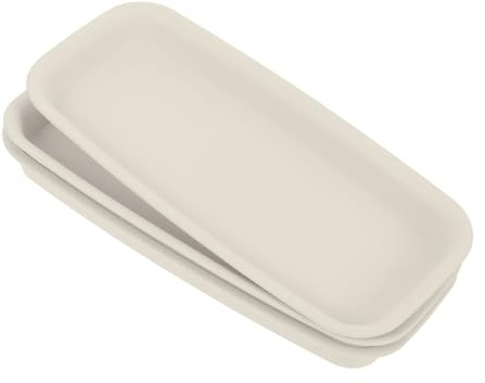 SEWOART 3Pezzi Vassoi per Fioriere Plastica Rettangolari Sottovasi Multiuso per Piante e Fiori Ideali per Interni Ed Esterni Vassoi Base per Vasi di Fiori