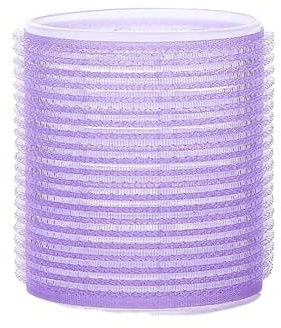Bigodini for parrucchieri, bigodini for capelli, bigodini con gancio autobloccante, bigodini senza calore, bigodini for parrucchieri, bigodini jumbo adesivi for lo styling dei capelli (viola, 15 mm)