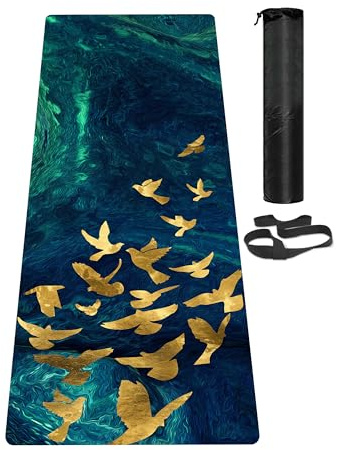 LaiEr Yoga Mat Non Slip Exercise Mat with Carrying Strap, Thick Exercise & Workout Mat for Yoga, Pilates and Fitness(183CM*61CM*6MM)
