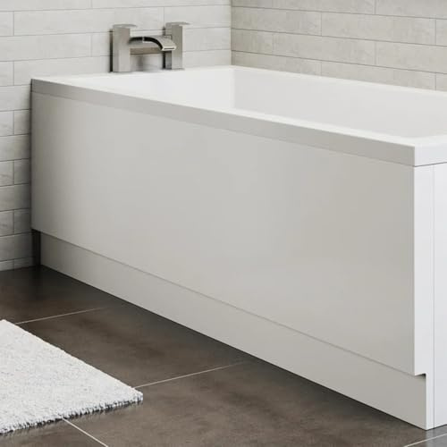Affine® 1800 Side Front Bath Panel 20mm Acrylic Modern Panels for Bathroom Straight Baths Bathtub Soaking Tubs Smooth Easy Cut, White
