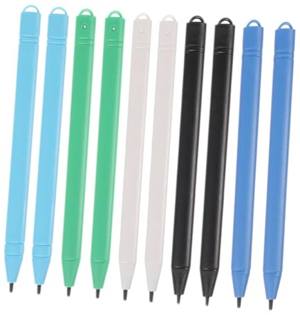 Set di 10 Penne Stilo per Tablet, Scrittura Fluida, Plastica | Impugnatura Comoda, Foro per Appenderla, senza Ricarica, per Schermi Touch e Tavoletta Grafica