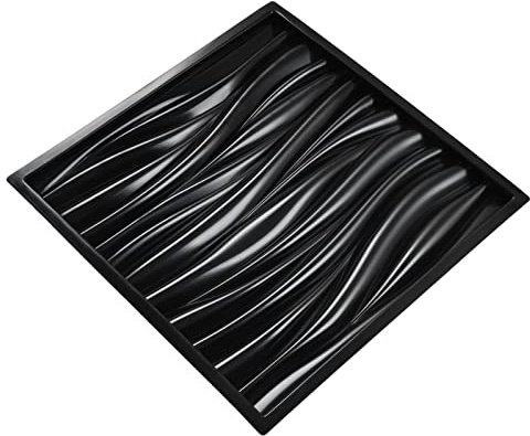 Haofy Moule Mural en ABS Réutilisable de 54 Cm avec Motif de Grain ondulé pour Décoration en Béton, Moulage de Ciment Facile à Faire Soi-même, adapté pour la Maison, la Cour, une Utilisation