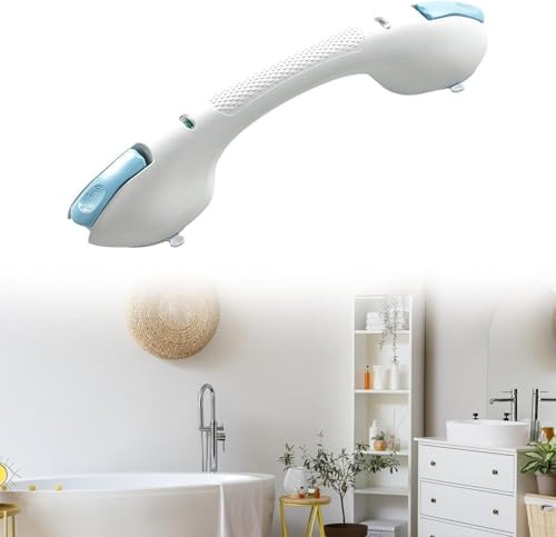 Saugnapf Haltegriff für Badezimmer, Abnehmbare Duschstange mit Indikator für Senioren und Behinderte, Wandmontage ohne Bohren