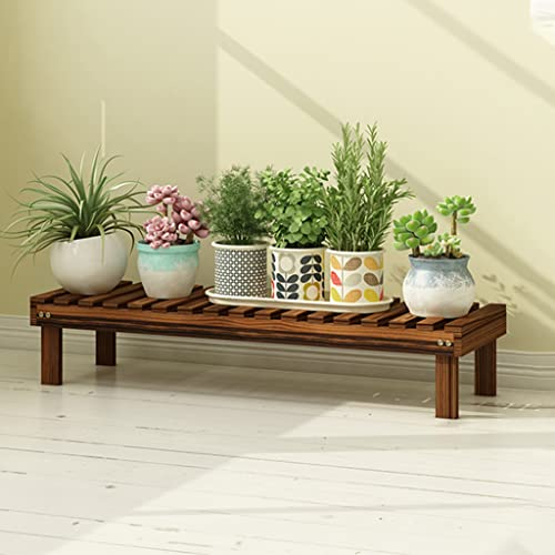 Soportes De Madera para Plantas Estantería para Macetas De Madera Escalera para Flores Exterior Interior Decoración Jardín Balcón (Color : Brown, Size : 58x25x15cm)