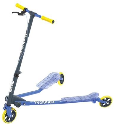 Yvolution Y Fliker Air A3 Kids Drifting Scooter | Swing Scooter for Boys and Girls Age 7+ Years (Blue 2024)