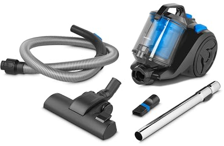 MEDION E2001 Aspirateur cyclonique (sans Sac, 800 W, bac à poussière 2 L, Rayon d’Action 7 m, Filtre HEPA Lavable)