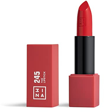 3INA MAKEUP - The Lipstick 245 - Pink Rot Lippenstift - Matt Lippen-Stift mit Vitamin E und Shea Butter- Langanhaltender Hochpigmentiert Creme - Vanille-Duft - Vegan - Cruelty Free