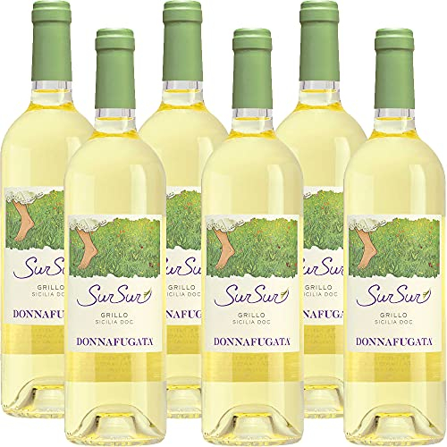 Vino Sicilia Grillo Doc | Sur Sur Donnafugata | Bianco Siciliano | 6 Bottiglie 75 Cl | Idea regalo