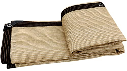KDDEON Beiges Schattiernetz,95% UV-Beständiges Schattierungsnetz,Reißfest Sichtschutz,Verdicken Sonnenschutznetz,Schattennetz,Wind-und Staubdicht,für Hinterhof,Garten,Anpassbar (8x9m/26.2x29.5ft)