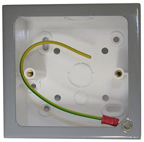 G&H 709LG 1 Gang Light Grey Surface Mounted Single 30mm Pattress Box