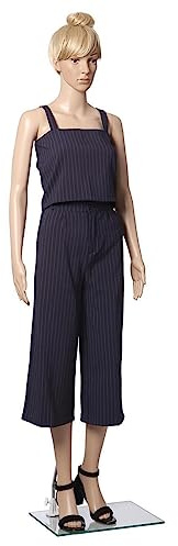 fella4stores Basic Schaufensterfigur, Damen-Schaufensterpuppe Ramona inkl. Glasbodenplatte und Wadendorn, Modepuppe Mannequin F2FIR aus PE-Kunststoff, ideal für Kleiderpräsentation & Dekoration