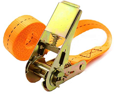 Ratschenbinder, Hochleistungs-Zurrgurte mit Ratsche, Zurrgurte – 2,5 cm breit – 3 m – Sicherheitszugkraft 800 kg – 4 Sets – Ladungsgurte zum Bewegen von Geräten, Rasengeräten, Motorrädern (Farbe