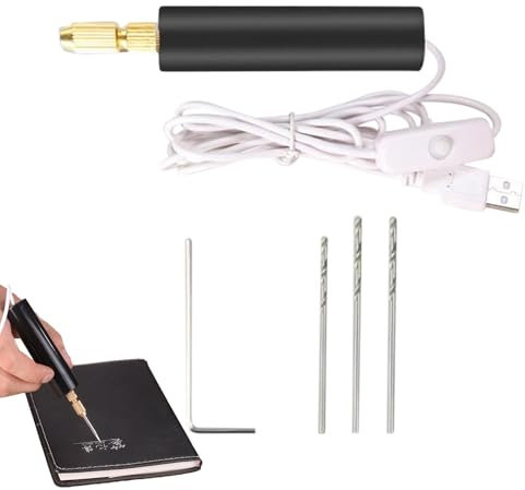 Taladro manual eléctrico, juego de taladros de resina | Herramientas recargables para arte en resina | Taladro portátil, herramienta de resina de taladro manual de 10 W, multiusos para fabricación de