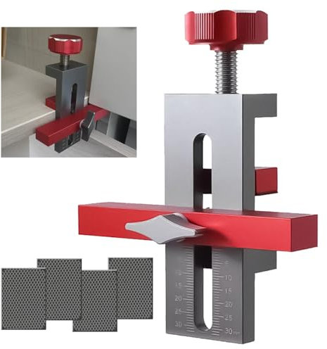 Einstellbarer Schrank Tür Installation Positioner,Topfband bohrschablone,Schrank Tür Mount Locator,Werkzeug zur Schrankinstallation mit einstellbarer Länge,kompatibel mit den meisten Schranktüren