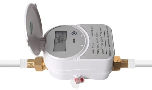 Tuya Zigbee intelligenter Ultraschall-Ventilgesteuerter Wasserzähler, LCD-Datumsanzeige/Schwellenalarm, Wassermengenmessung, Wassermengen-Durchflussverbrauch IP68, Tuya Zigbee Hub Need (DN15)