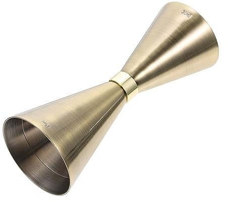 GRIRIW Edelstahl Doppel Cocktail Jigger Bartending Messbecher 30-45ml Bronze Finish