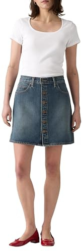 Levi'S Retro Button Front Skirt Eight Track Ski, Eight Track Skirt, 32W