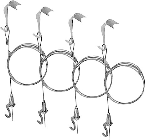 Gatuida 4 Juegos De Cuerda Para Colgar Cuadros Ajustable De Acero Inoxidable, Cable De 0.5 m Con Gancho Regulable, Colgador Resistente Para Marcos y Decoración Hogar y Oficina